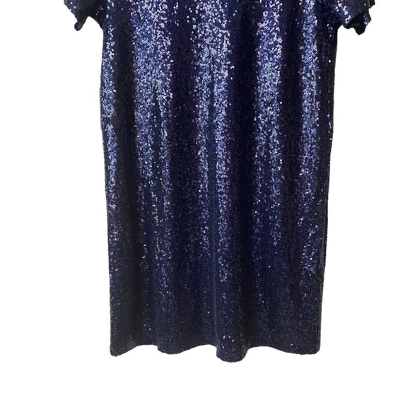 Lulus Light Up the Night Navy Blue Sequin Shift Dress XS - Picture 11 of 12